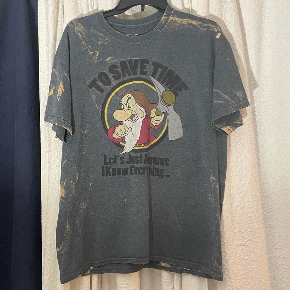 Disney w/ Grumpy Dwarf Tie dye T shirt